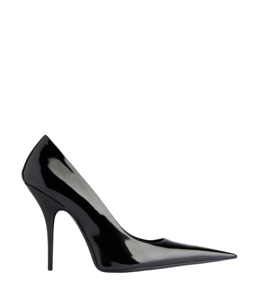 BALENCIAGA Черные кожаные туфли, фото 1