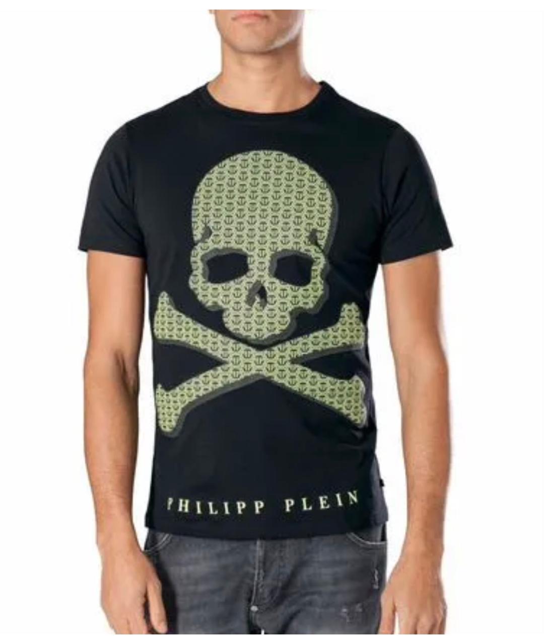 PHILIPP PLEIN Черная хлопковая футболка, фото 3