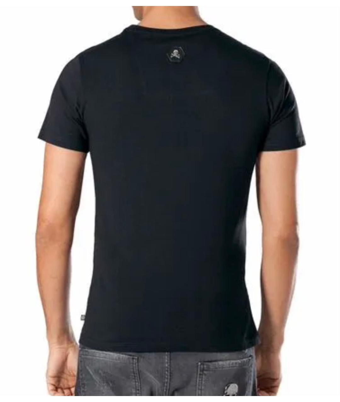 PHILIPP PLEIN Черная хлопковая футболка, фото 2