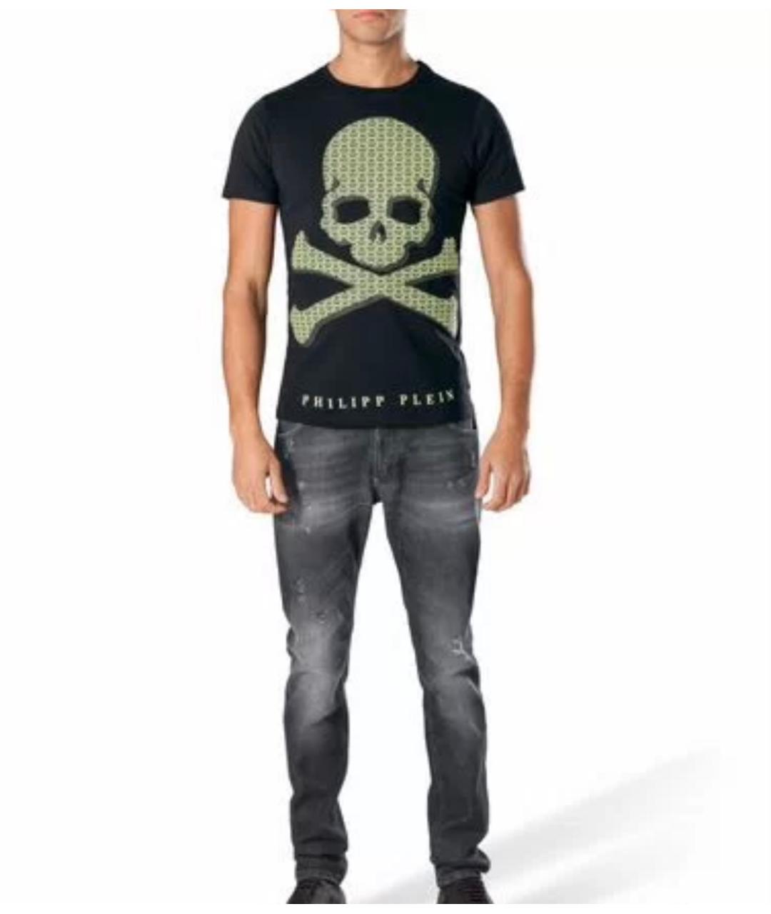 PHILIPP PLEIN Черная хлопковая футболка, фото 5