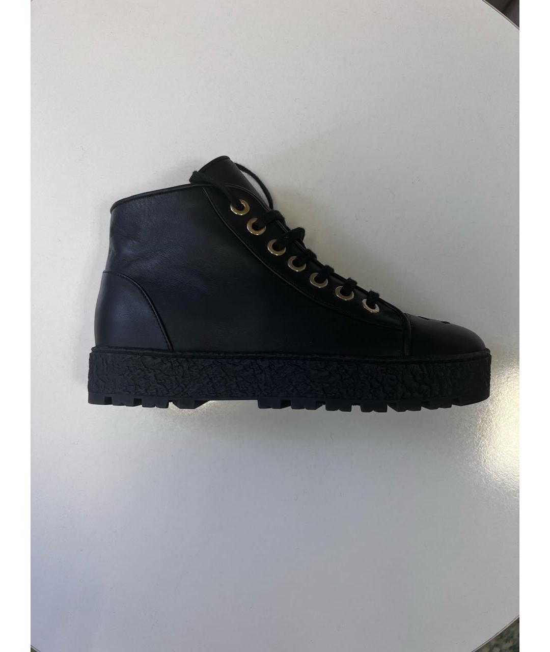 CHANEL Черные кожаные ботинки, фото 7