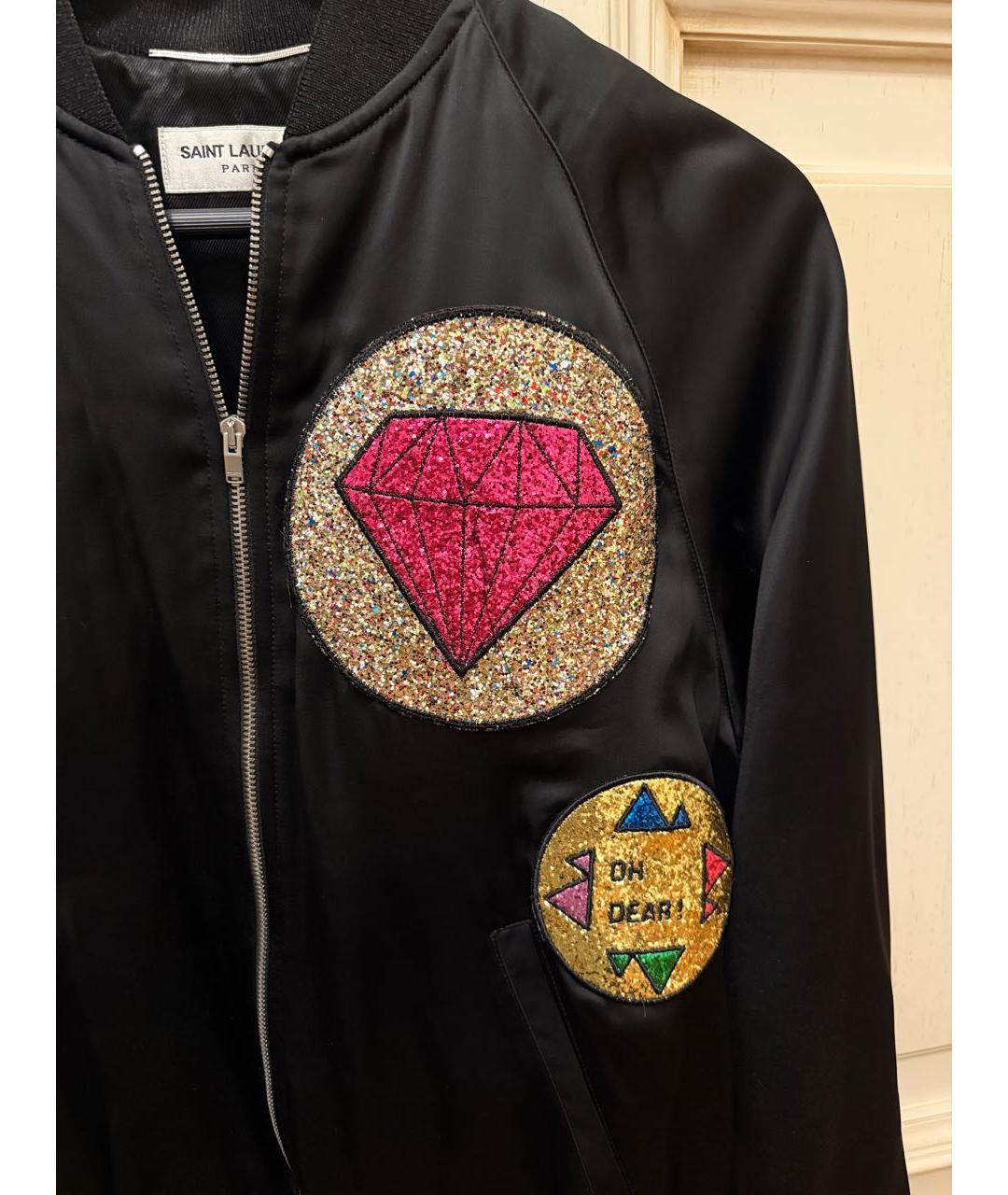 SAINT LAURENT Черная вискозная куртка, фото 4