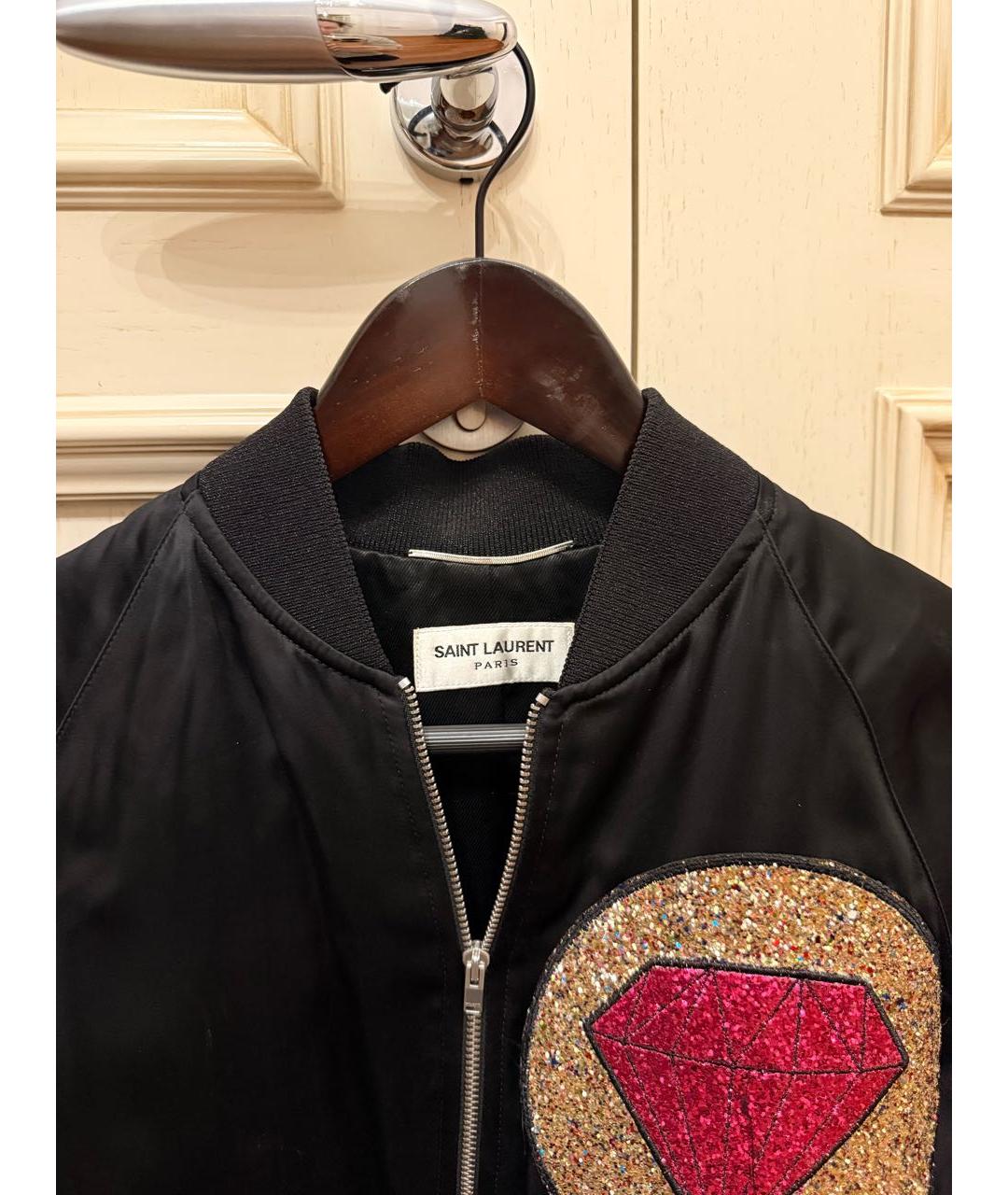 SAINT LAURENT Черная вискозная куртка, фото 3