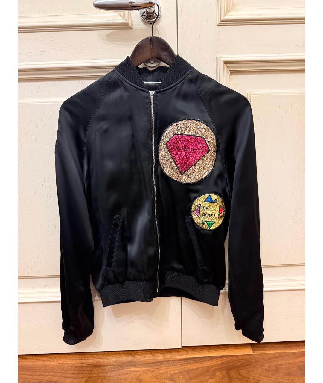 SAINT LAURENT Черная вискозная куртка, фото 9