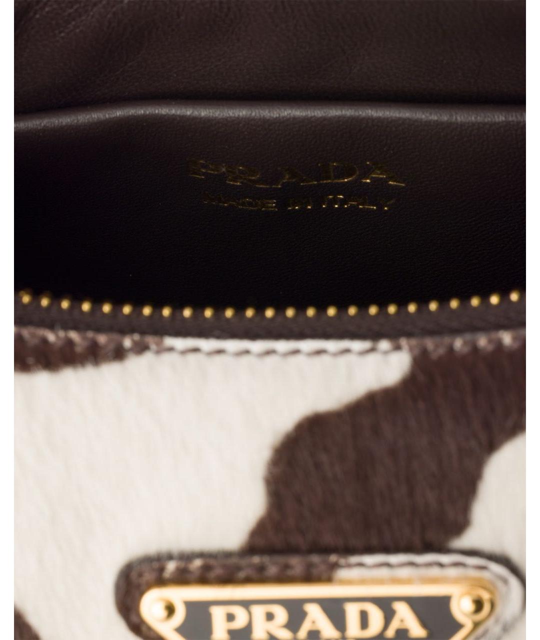 PRADA Коричневая кожаная сумка через плечо, фото 4