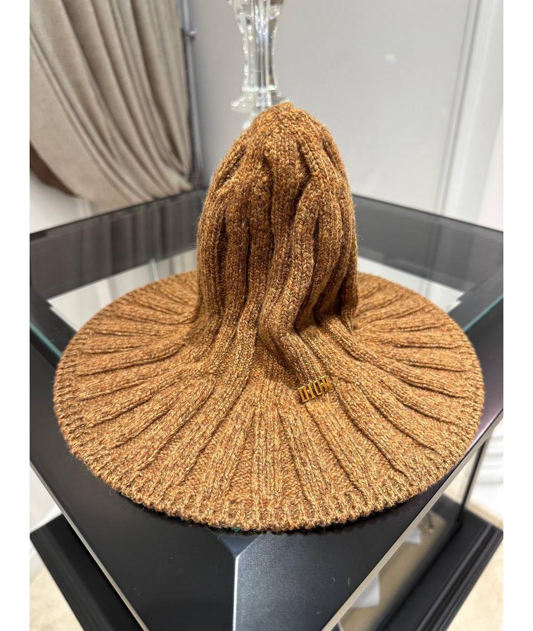 CHRISTIAN DIOR Коричневая шляпа, фото 3