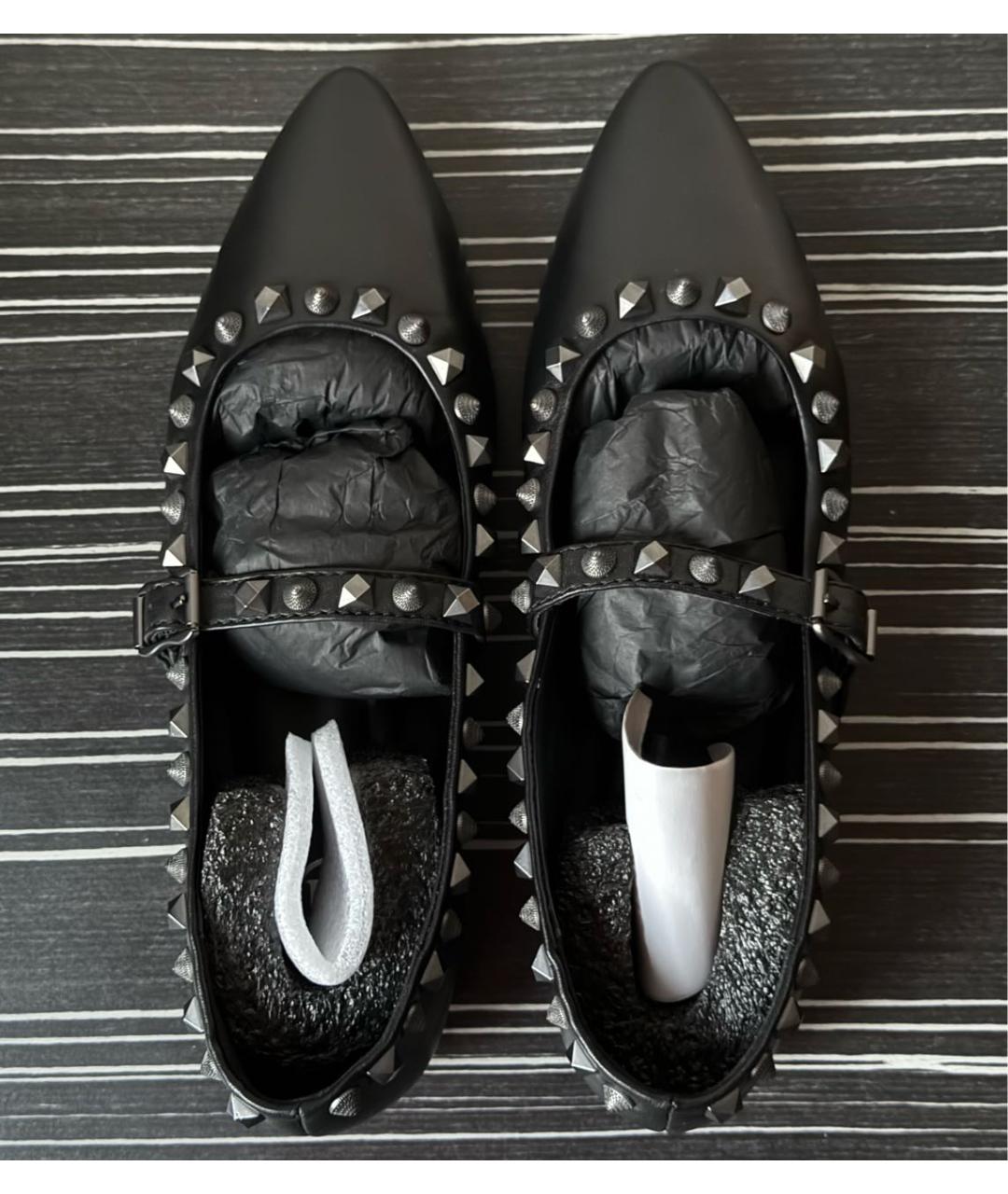 ASH Черные кожаные балетки, фото 4