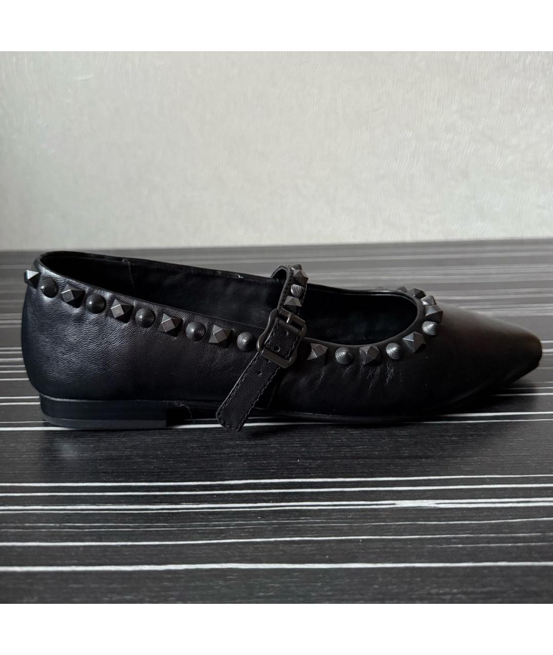 ASH Черные кожаные балетки, фото 8