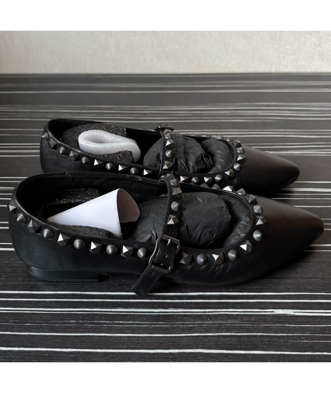 ASH Черные кожаные балетки, фото 2