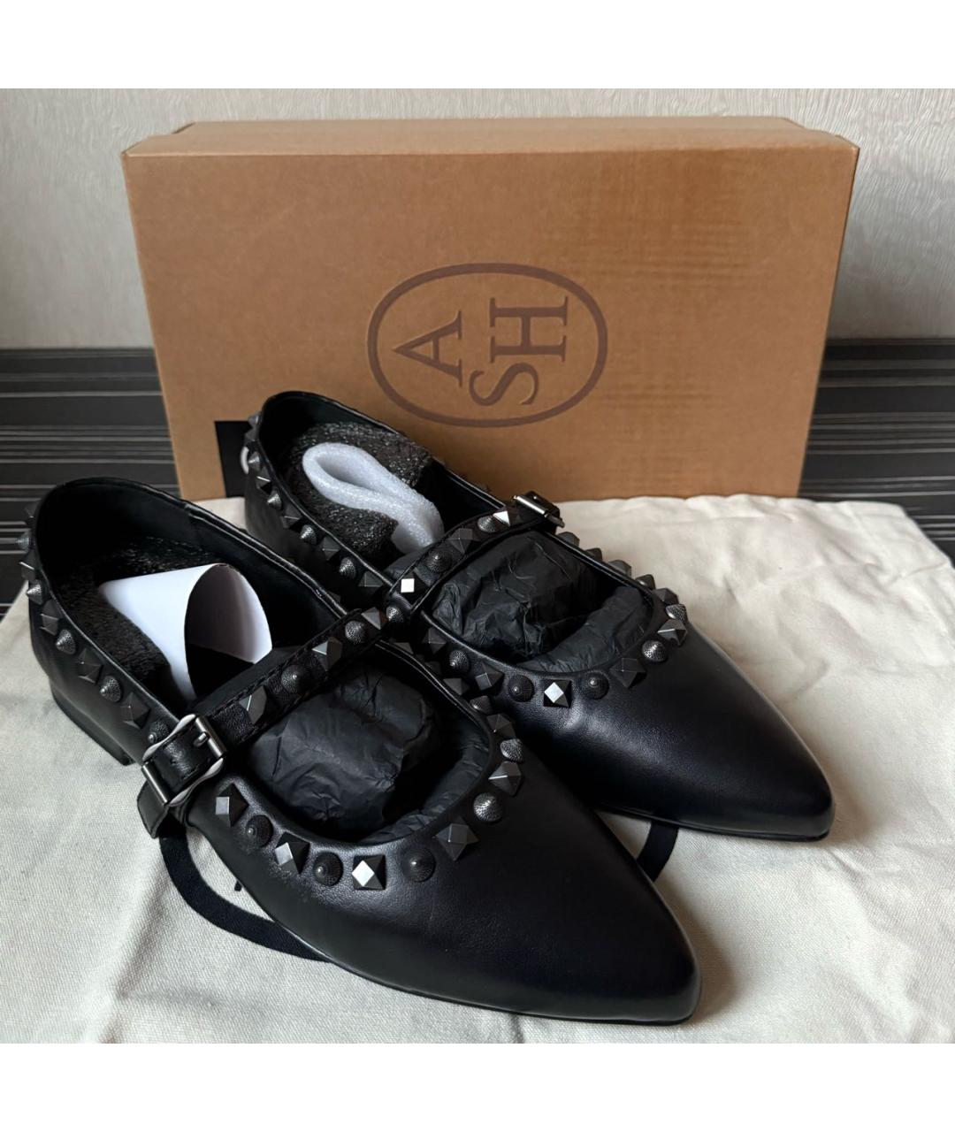 ASH Черные кожаные балетки, фото 6