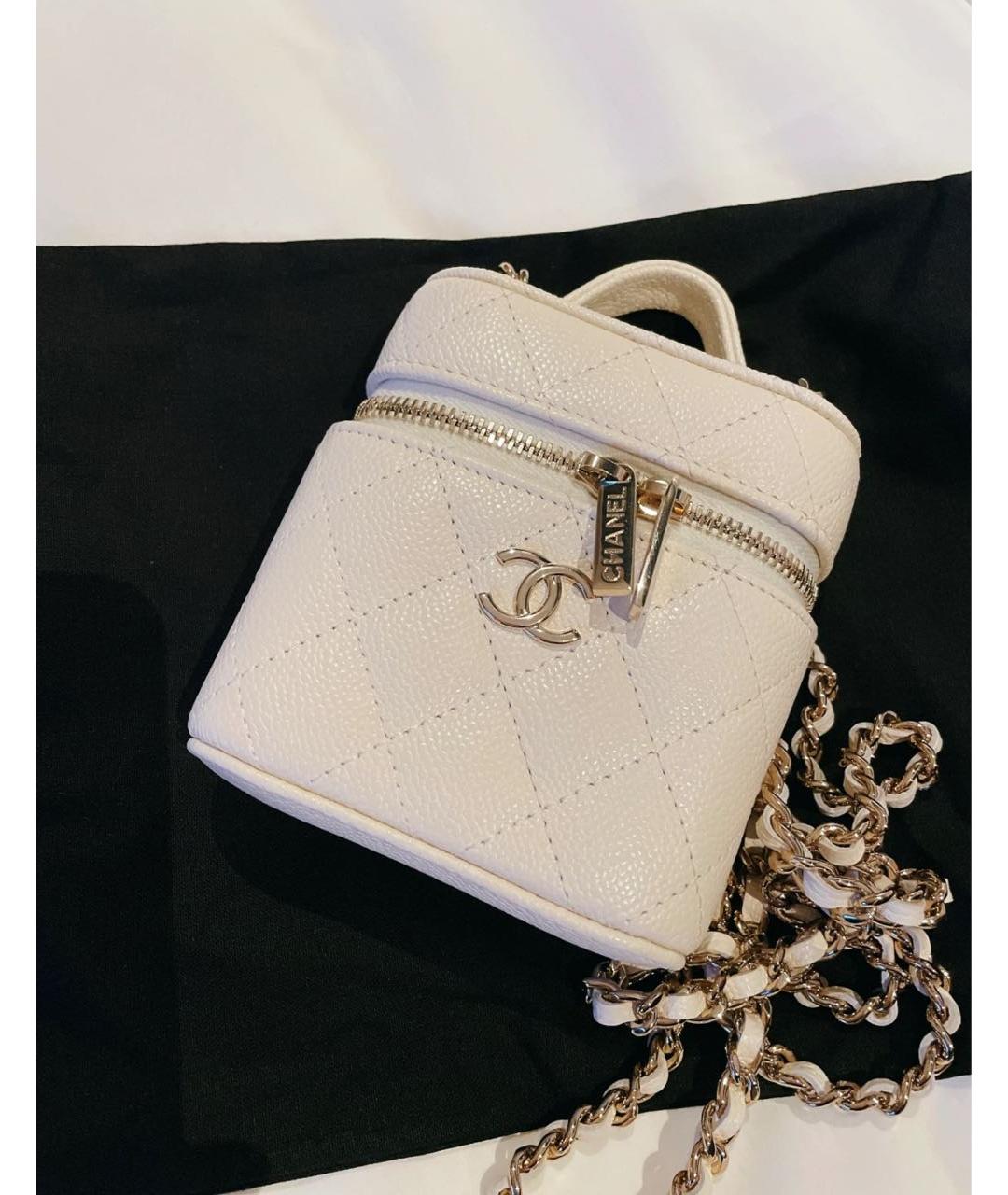 CHANEL Бежевая кожаная сумка через плечо, фото 2