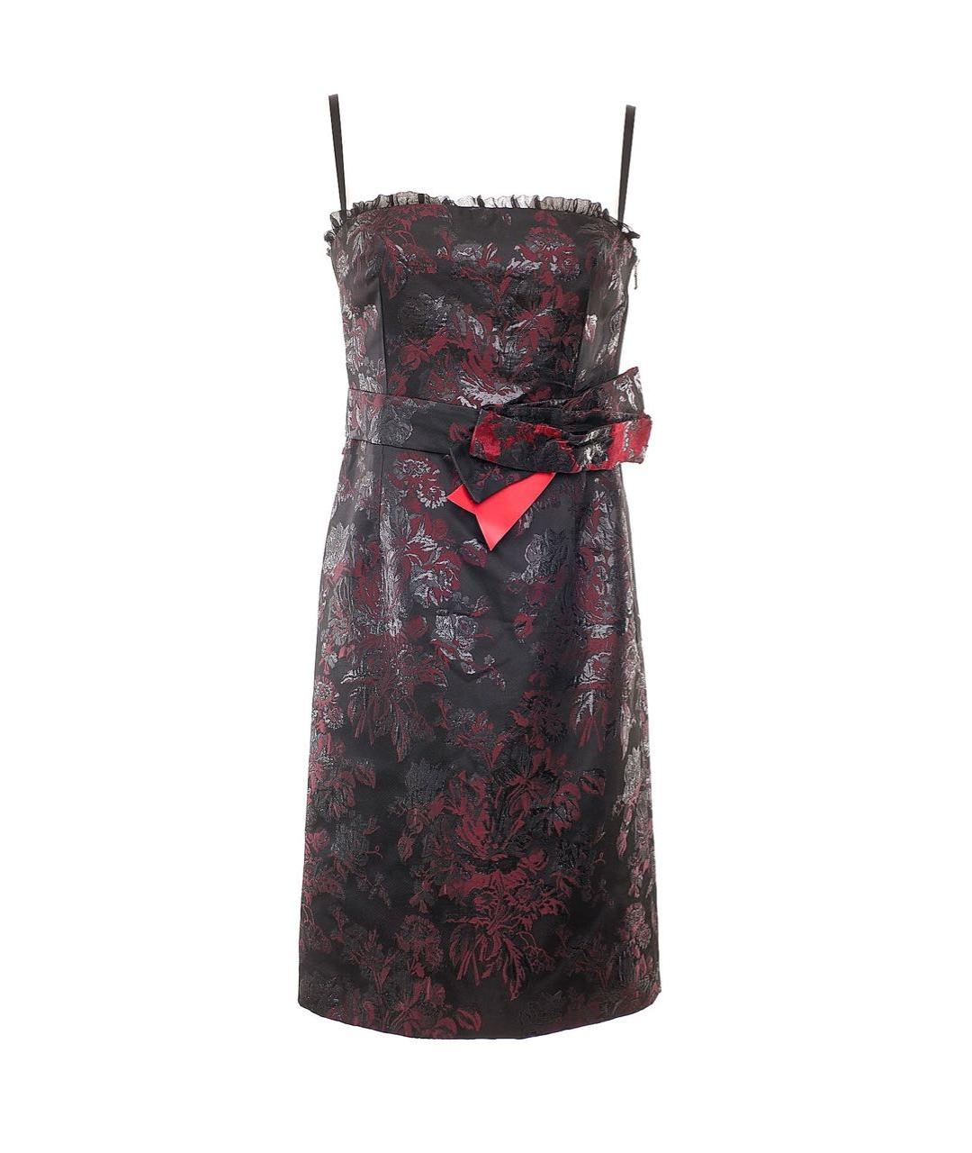 DOLCE&GABBANA Черное ацетатное коктейльное платье, фото 1