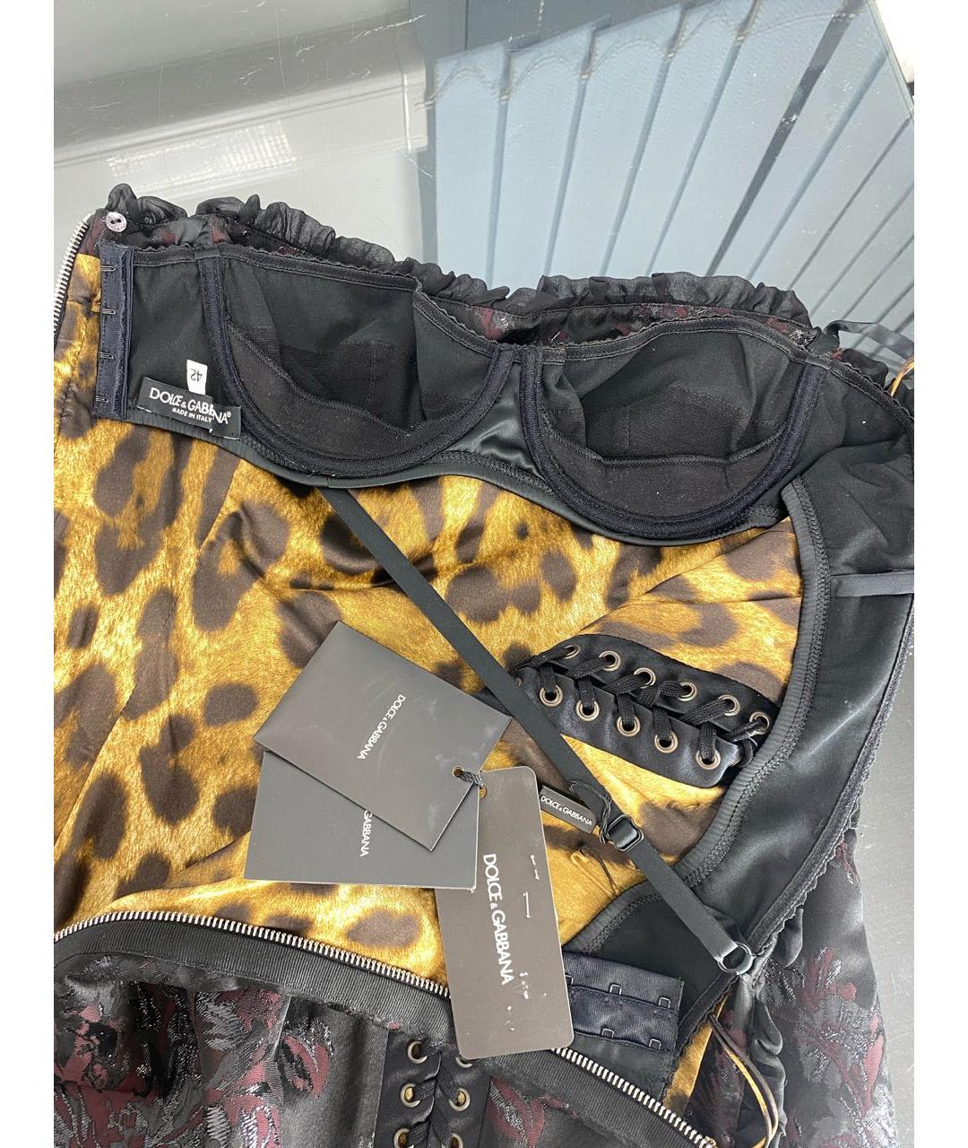 DOLCE&GABBANA Черное ацетатное коктейльное платье, фото 3