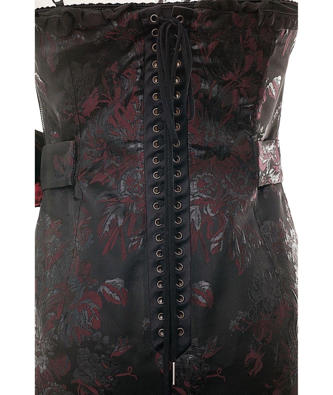 DOLCE&GABBANA Черное ацетатное коктейльное платье, фото 8