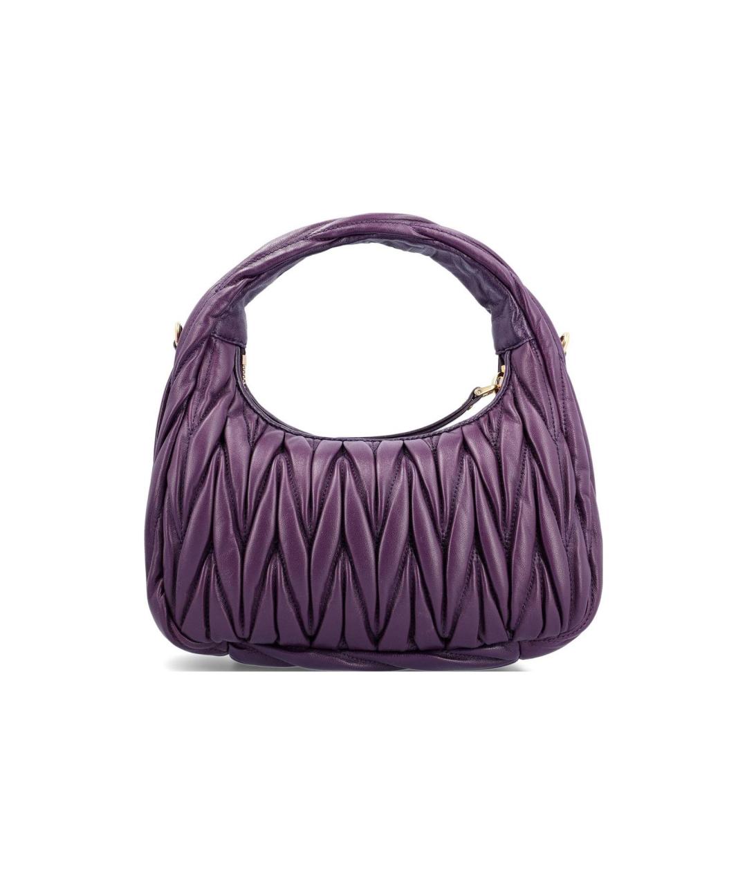 MIU MIU Фиолетовая кожаная сумка через плечо, фото 3