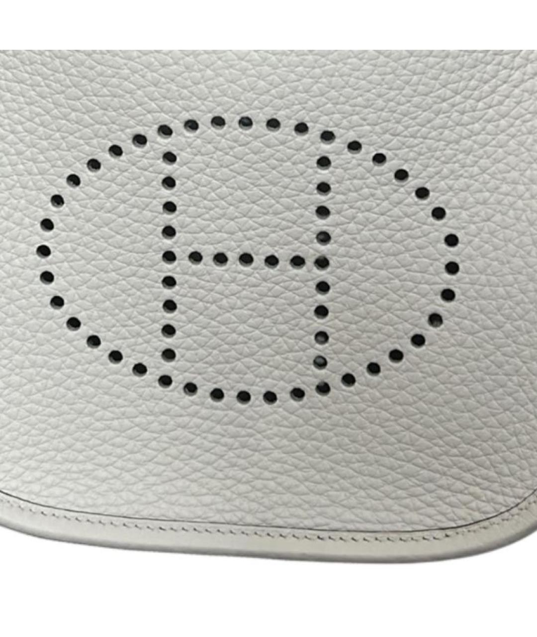 HERMES Серая кожаная сумка через плечо, фото 4