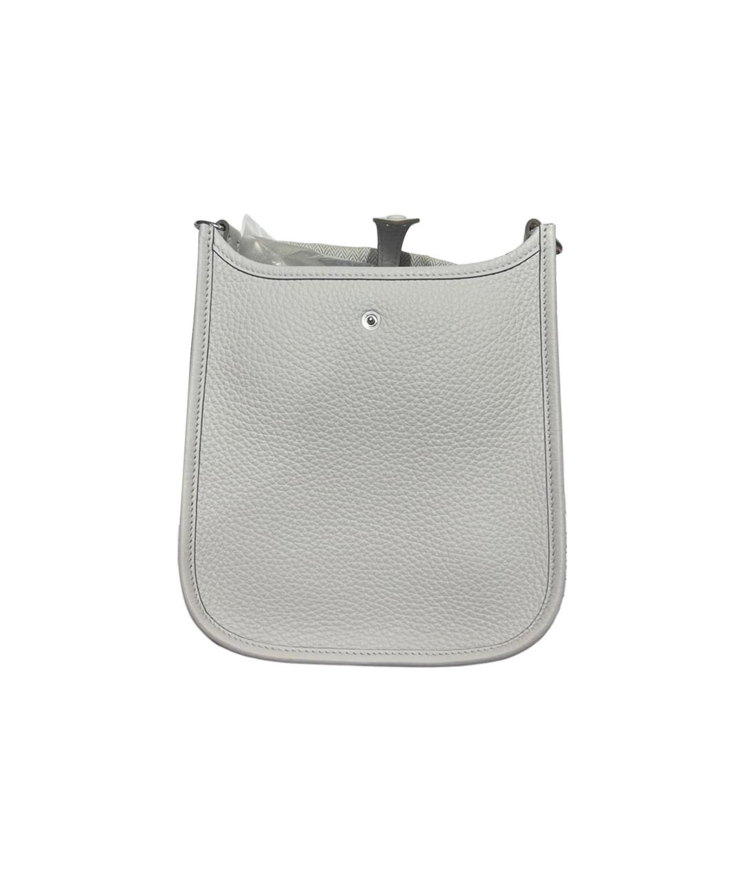 HERMES Серая кожаная сумка через плечо, фото 3