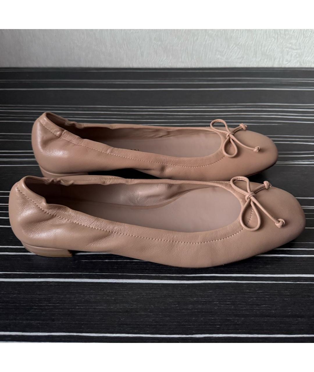 STUART WEITZMAN Серые кожаные балетки, фото 2