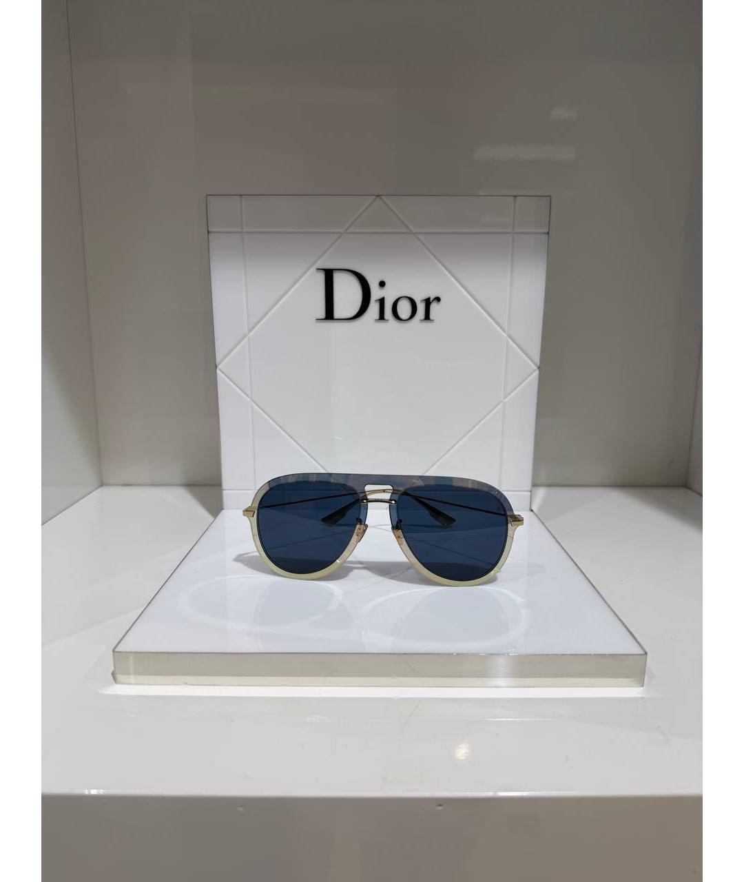 CHRISTIAN DIOR Синие пластиковые солнцезащитные очки, фото 2