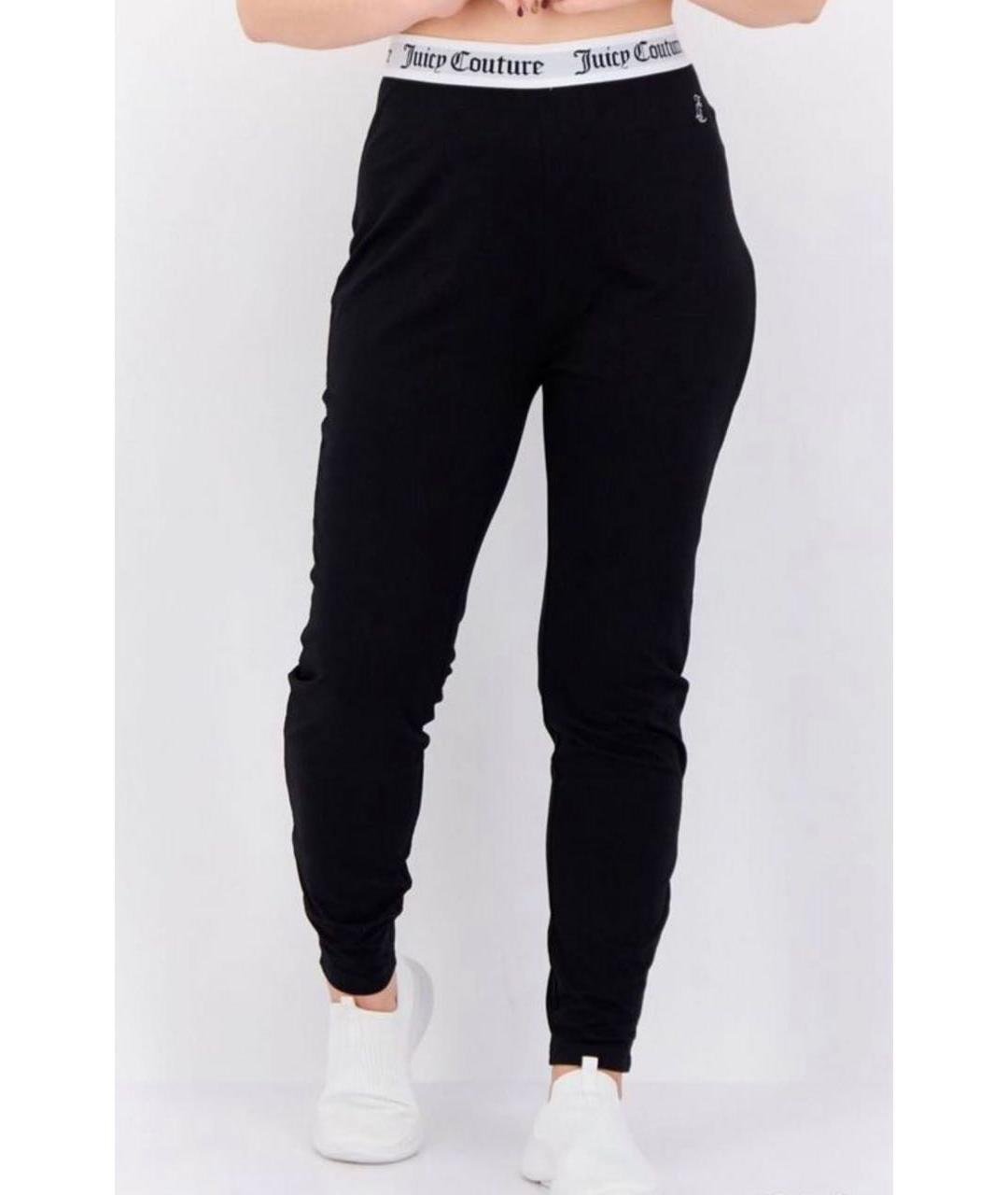 JUICY COUTURE Черные хлопко-эластановые леггинсы и велосипедки, фото 7