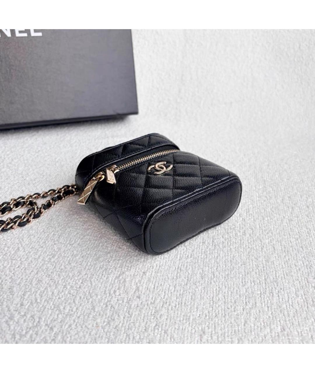 CHANEL Черная кожаная сумка через плечо, фото 5