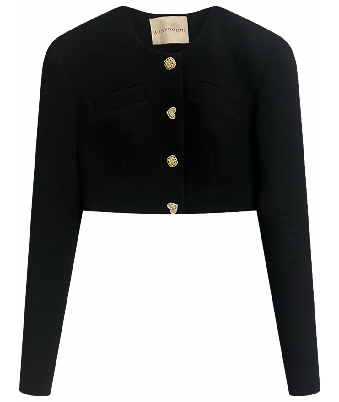 AUTENTIMENTS Черный шерстяной жакет/пиджак, фото 1