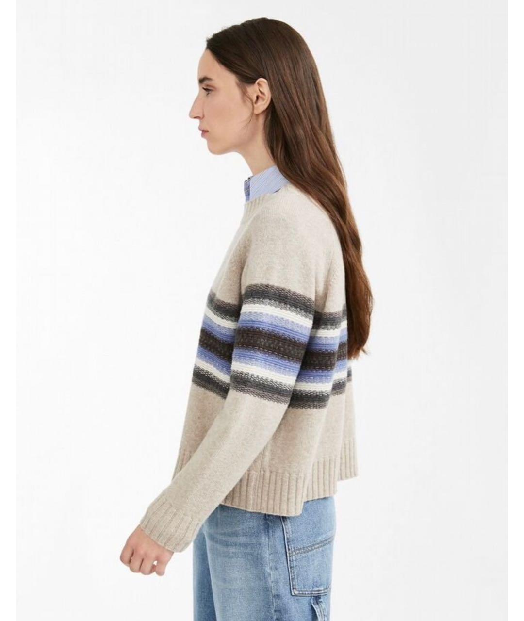 WEEKEND MAX MARA Бежевый шерстяной джемпер / свитер, фото 6