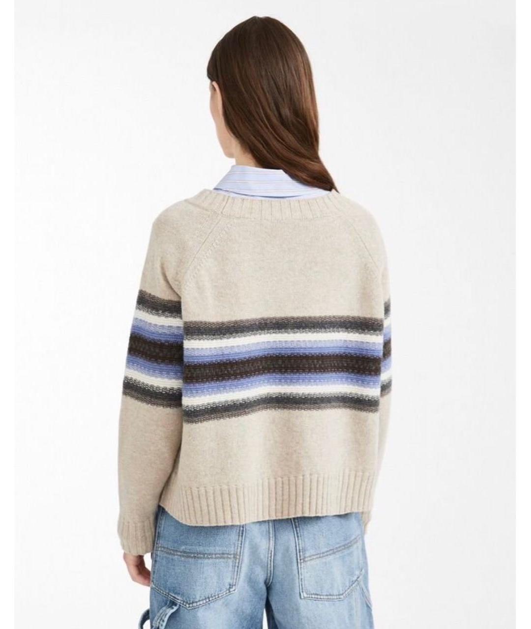 WEEKEND MAX MARA Бежевый шерстяной джемпер / свитер, фото 2