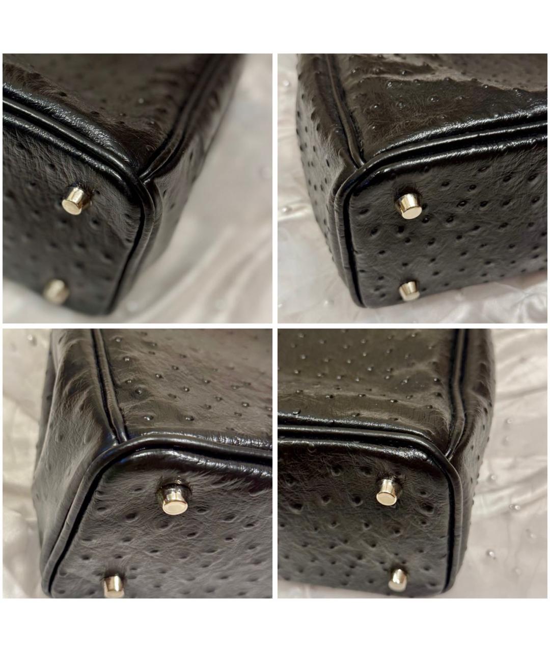 CHRISTIAN DIOR Черная сумка тоут из экзотической кожи, фото 6