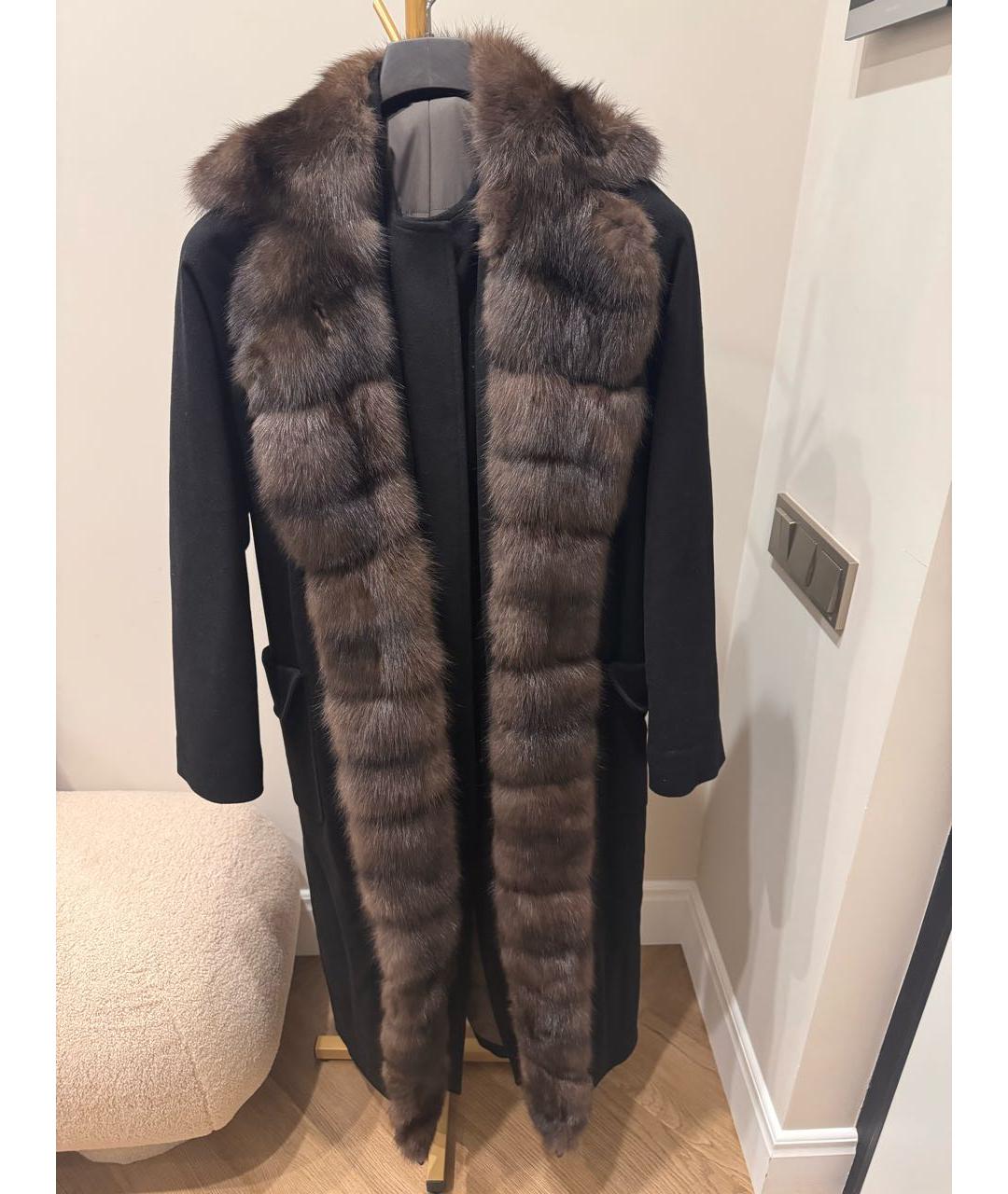 PAOLO MORETTI Черное кашемировое пальто, фото 5