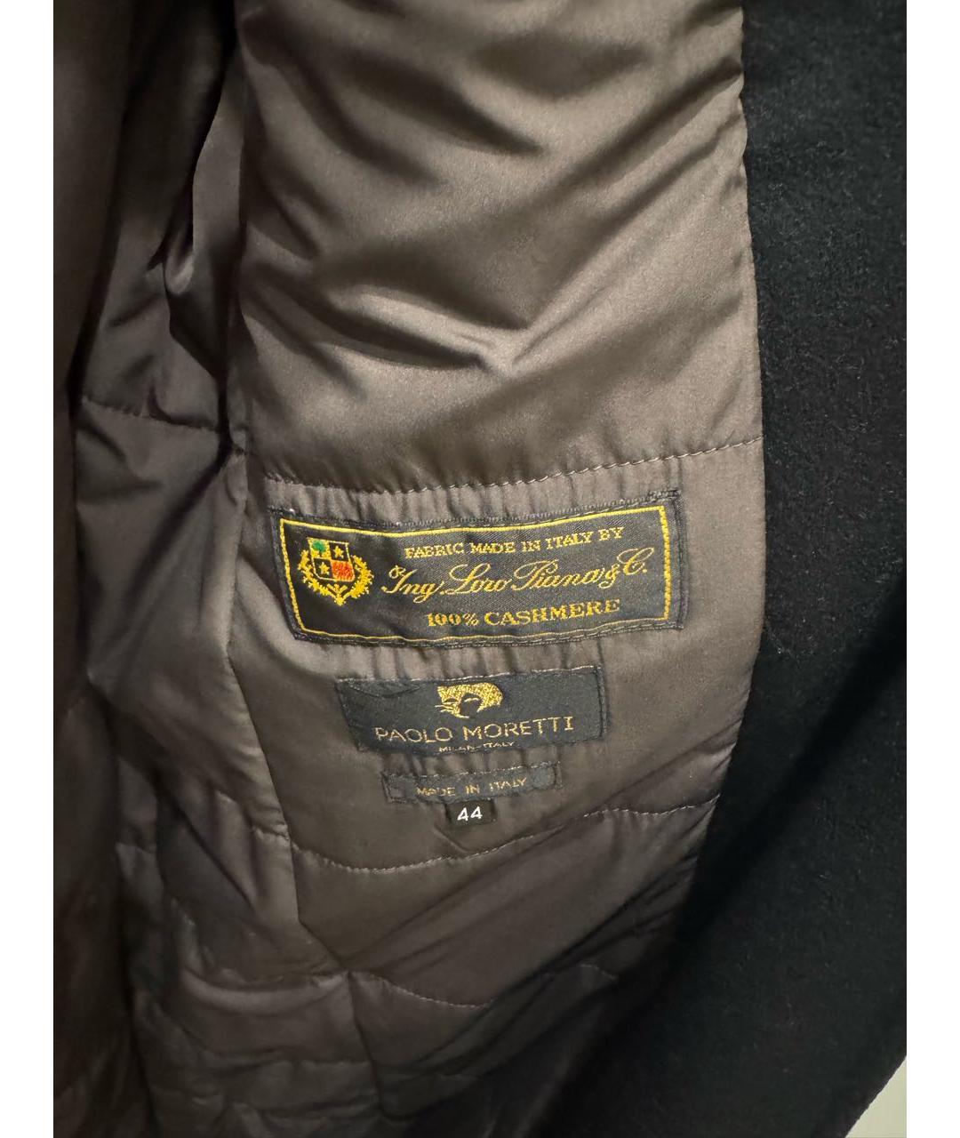PAOLO MORETTI Черное кашемировое пальто, фото 2