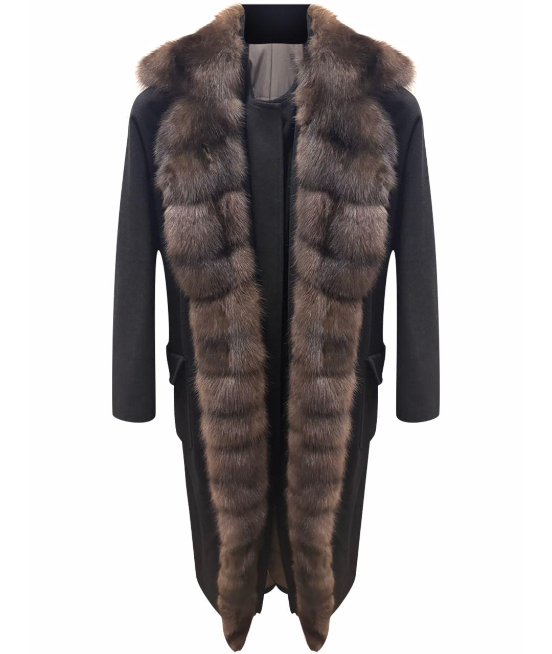 PAOLO MORETTI Черное кашемировое пальто, фото 1