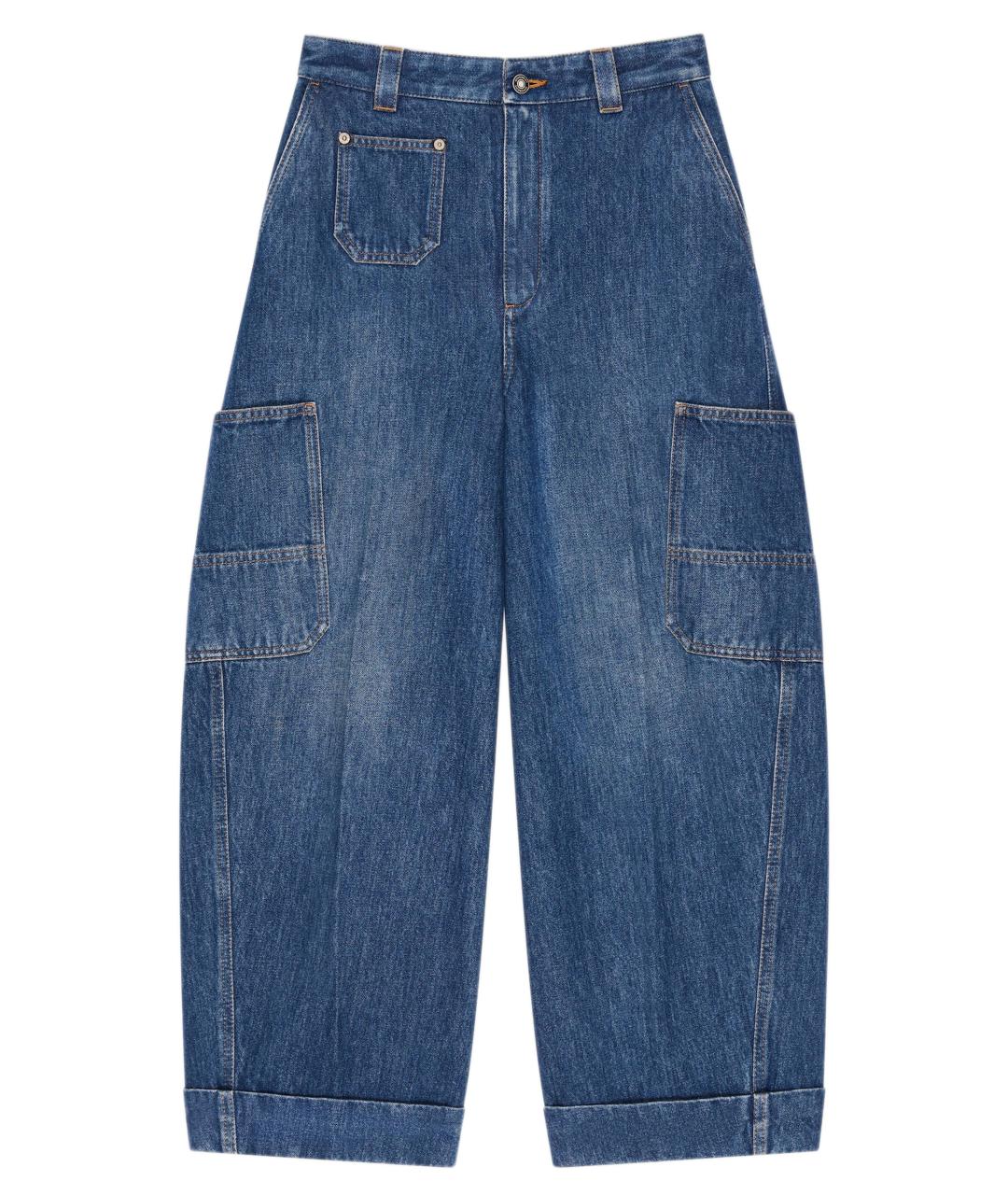 GIVENCHY Синие хлопковые джинсы клеш, фото 1