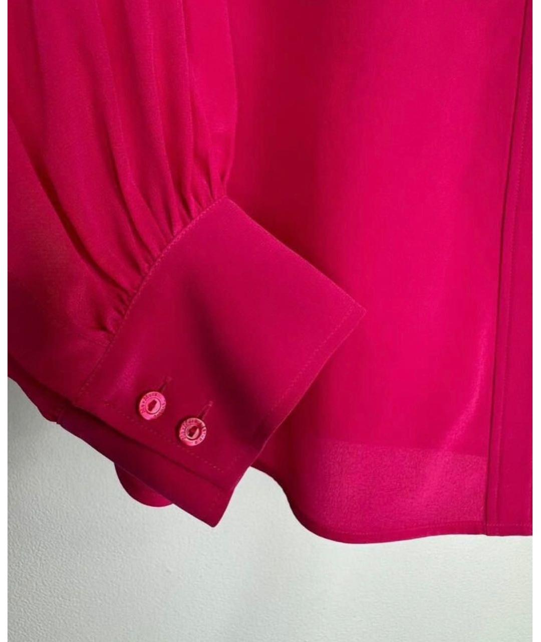 WEEKEND MAX MARA Фуксия шелковая рубашка, фото 4
