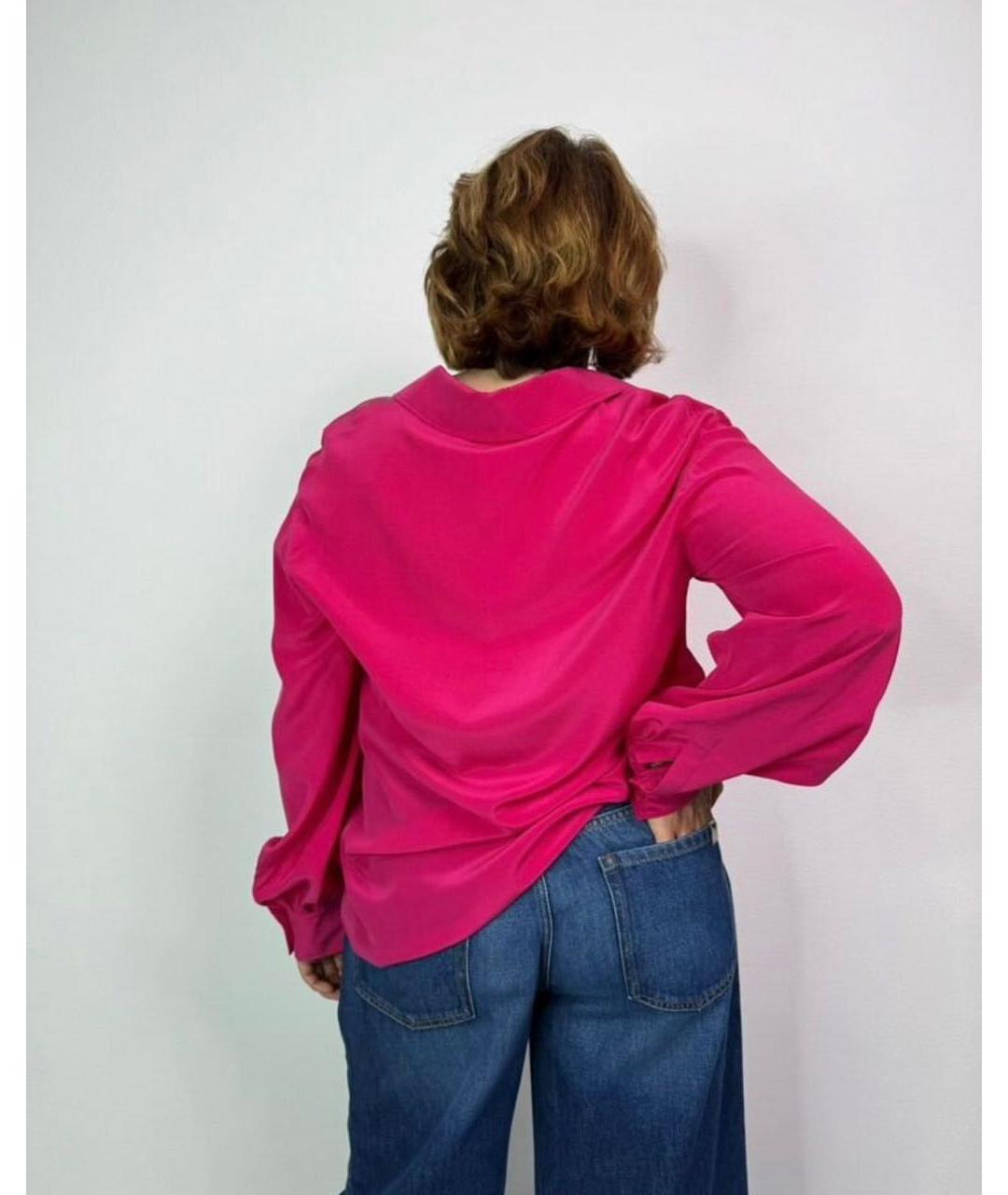 WEEKEND MAX MARA Фуксия шелковая рубашка, фото 2