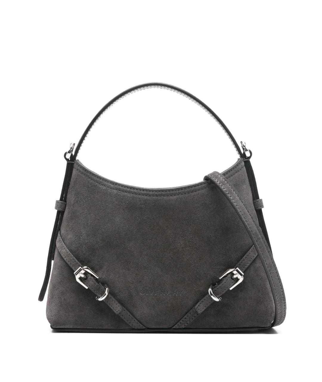 GIVENCHY Серая кожаная сумка с короткими ручками, фото 1