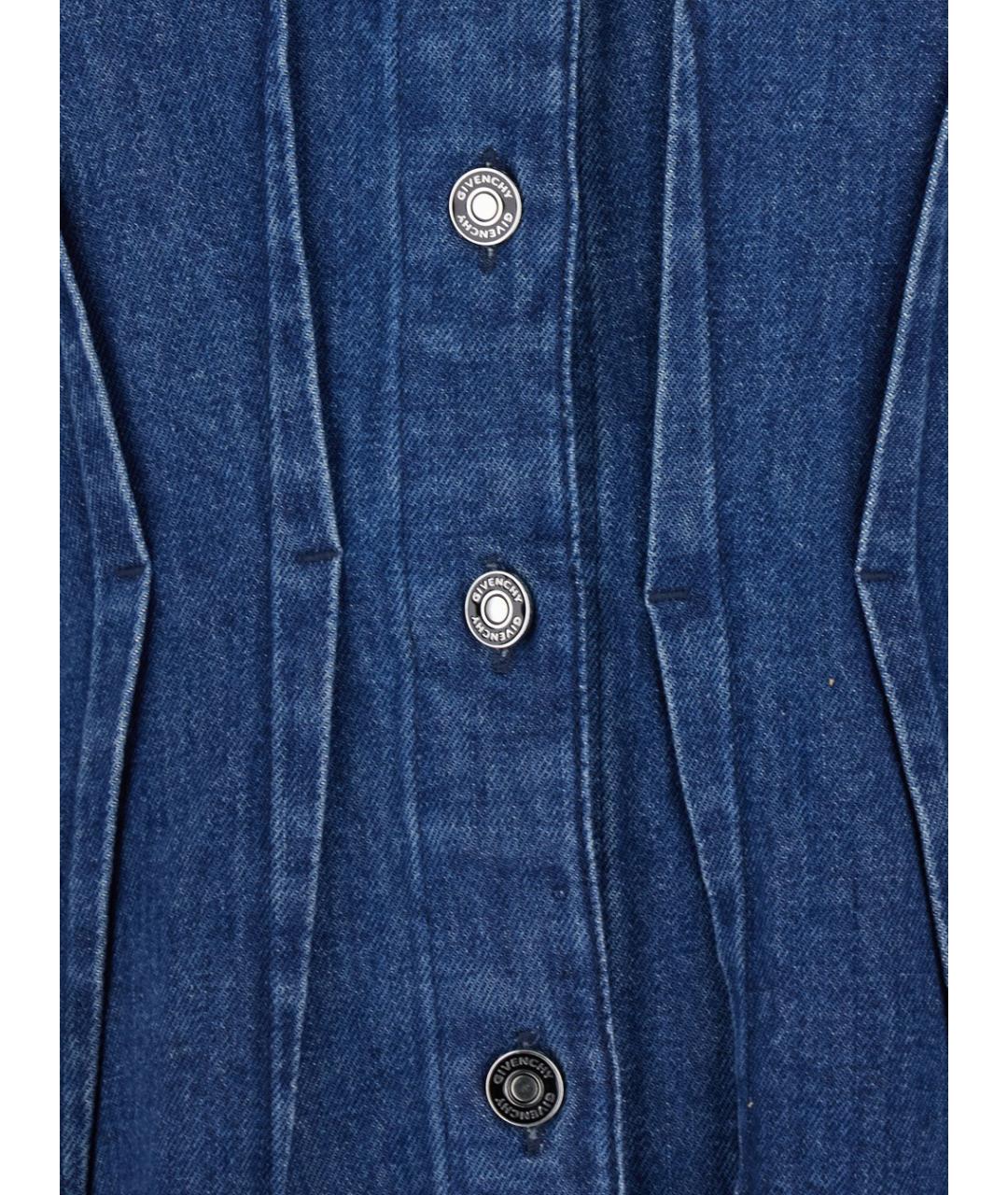 GIVENCHY Синее хлопковое повседневное платье, фото 3