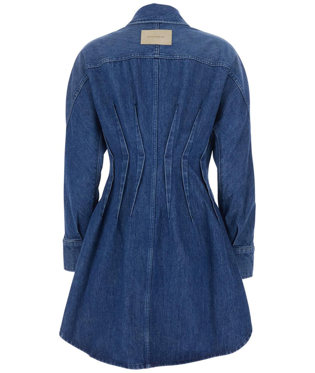GIVENCHY Синее хлопковое повседневное платье, фото 2