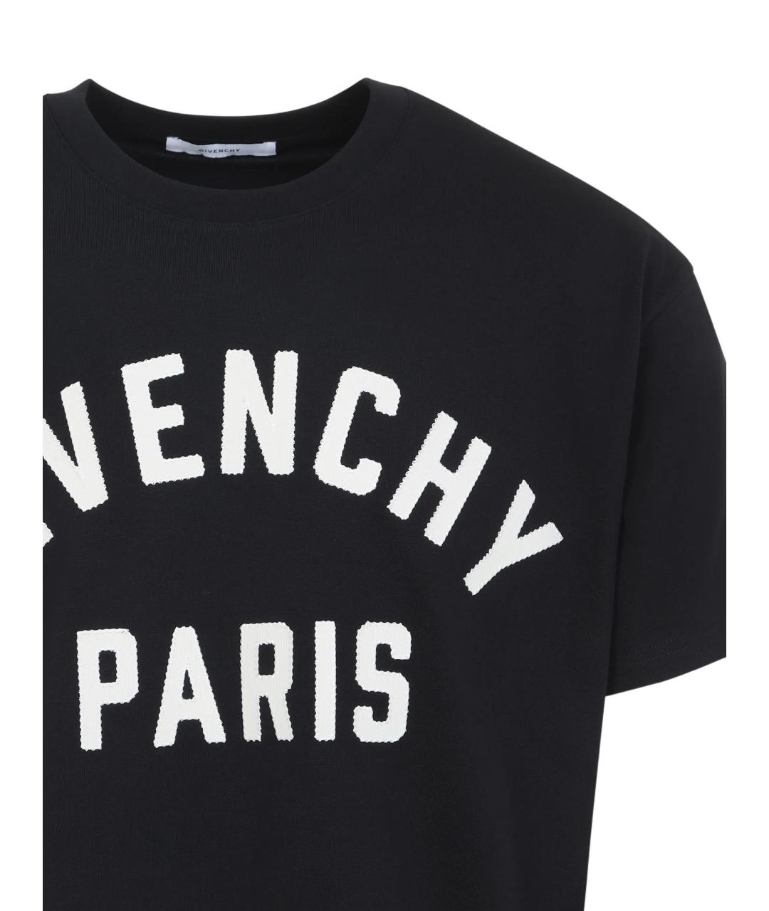 GIVENCHY Черная хлопковая футболка, фото 3