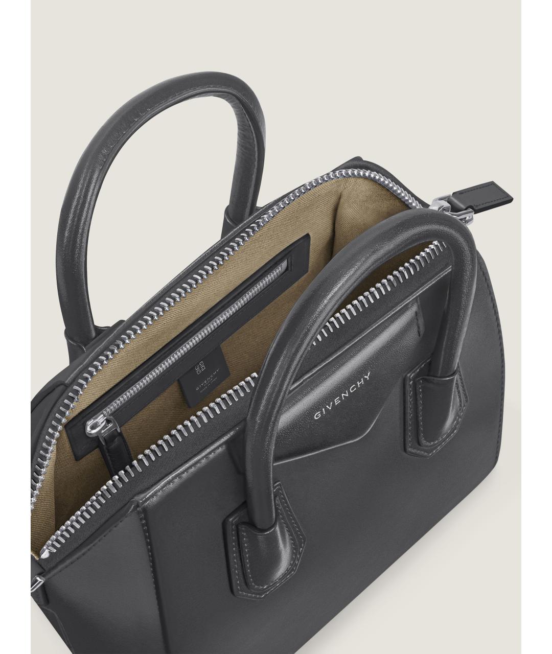 GIVENCHY Серая кожаная сумка тоут, фото 4