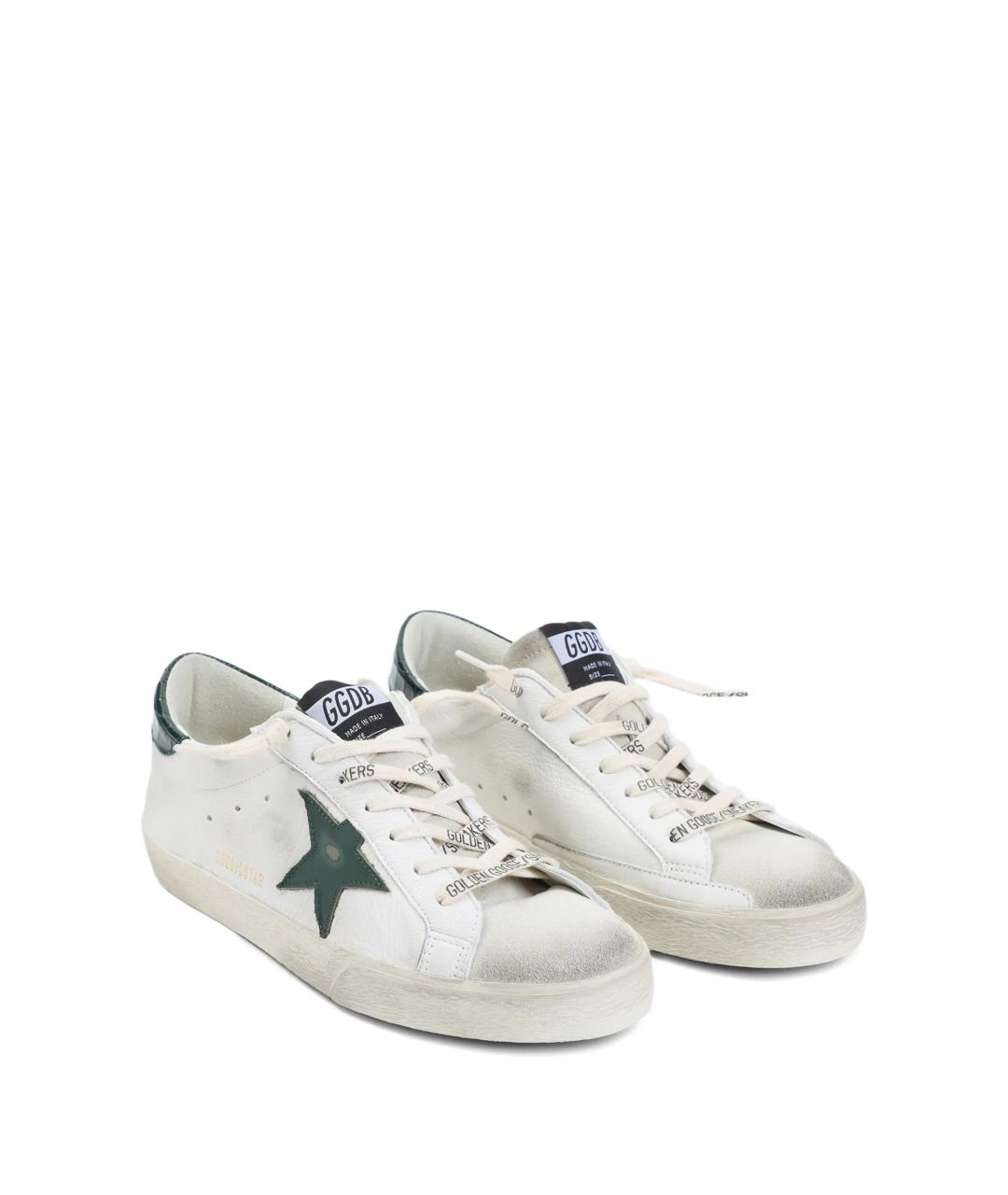 GOLDEN GOOSE DELUXE BRAND Белые кожаные низкие кроссовки / кеды, фото 2