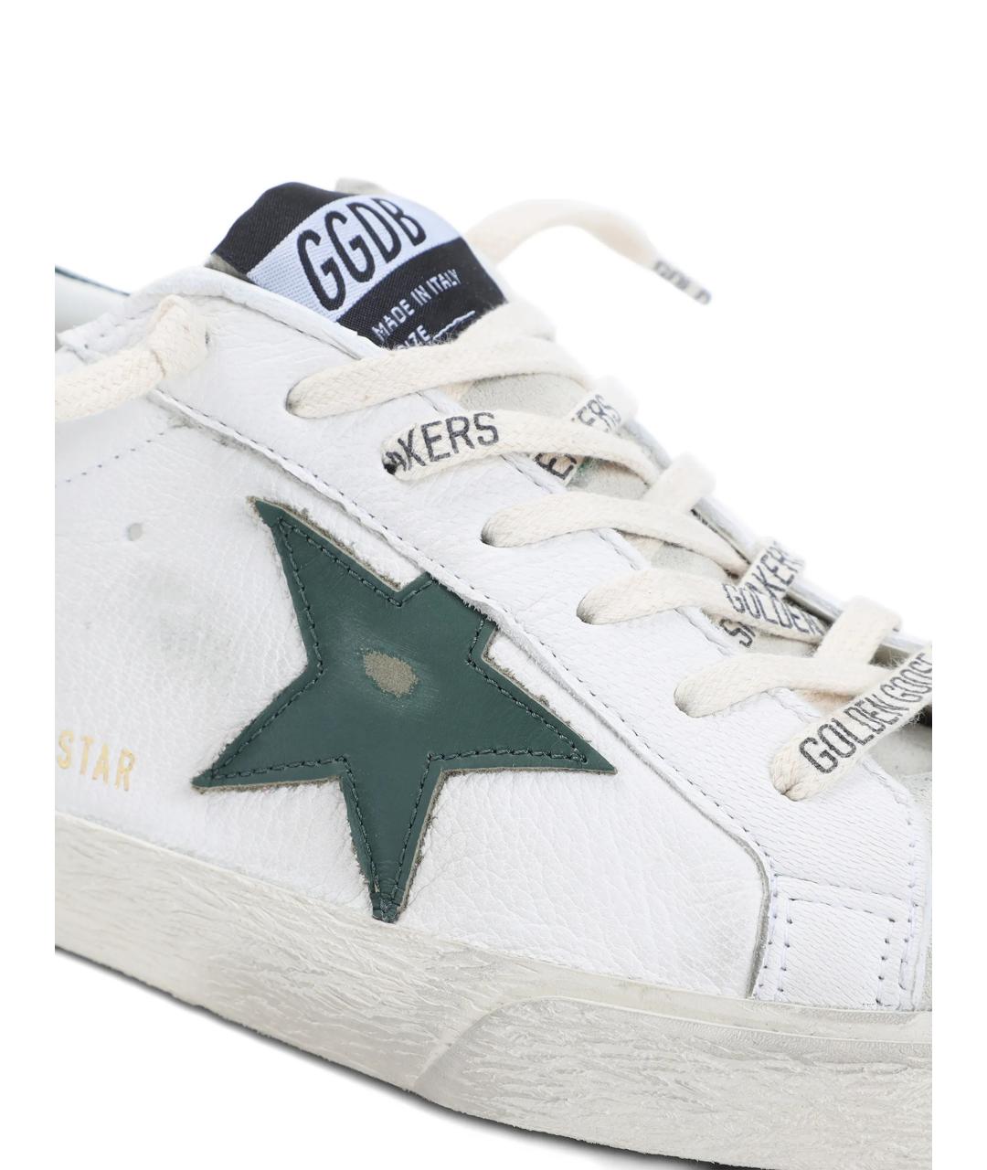 GOLDEN GOOSE DELUXE BRAND Белые кожаные низкие кроссовки / кеды, фото 3