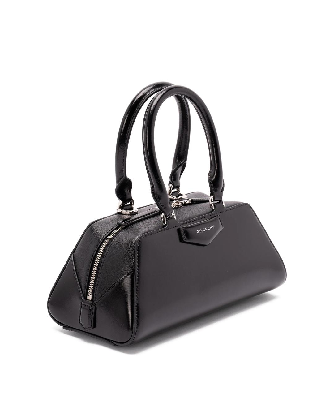 GIVENCHY Черная кожаная сумка тоут, фото 3