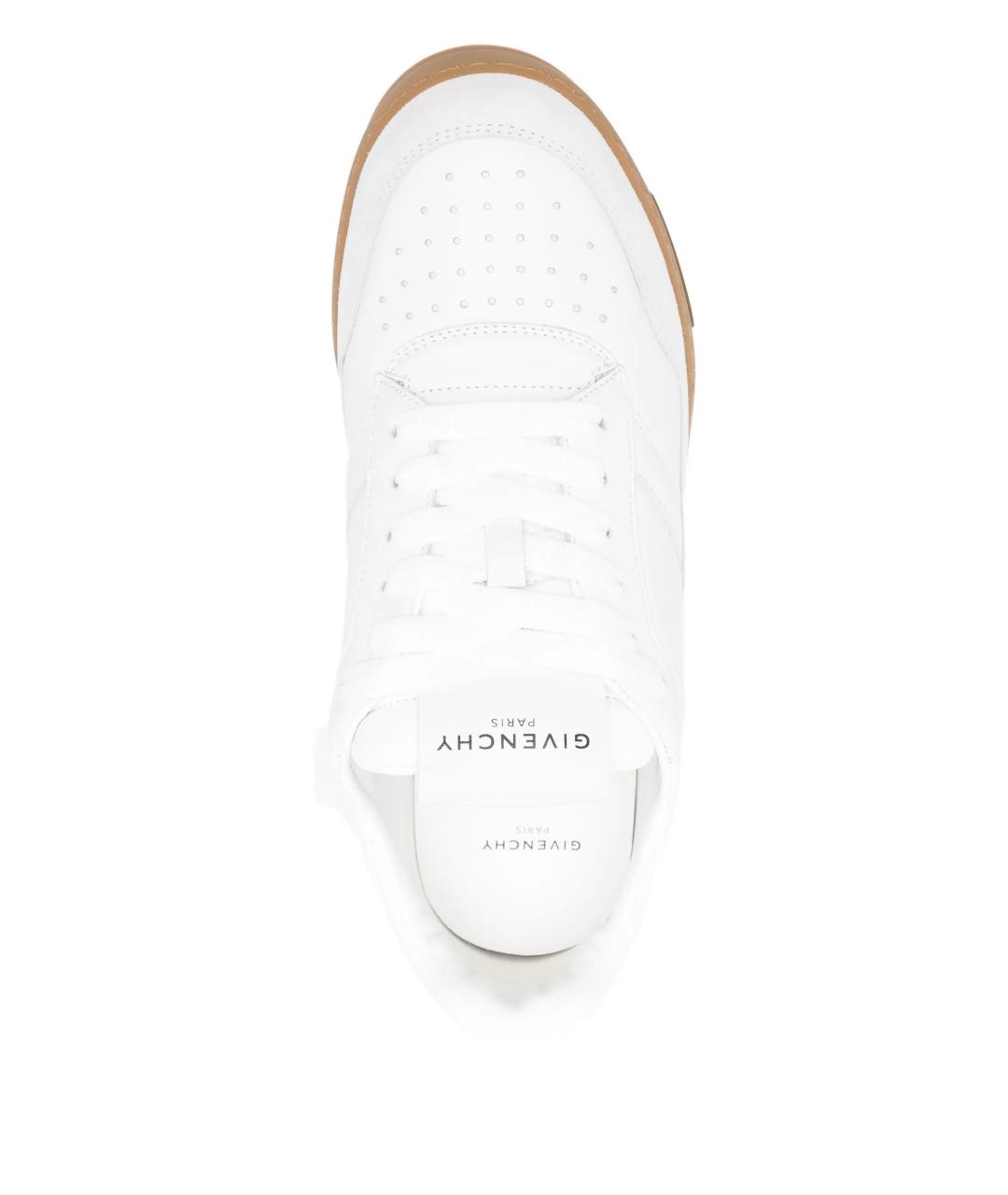 GIVENCHY Белые кожаные низкие кроссовки / кеды, фото 4