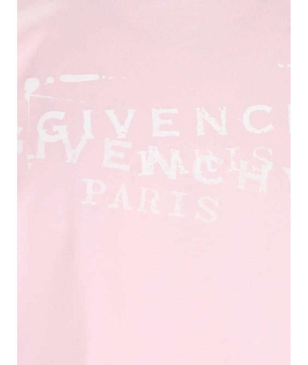 GIVENCHY Розовая хлопковая футболка, фото 3