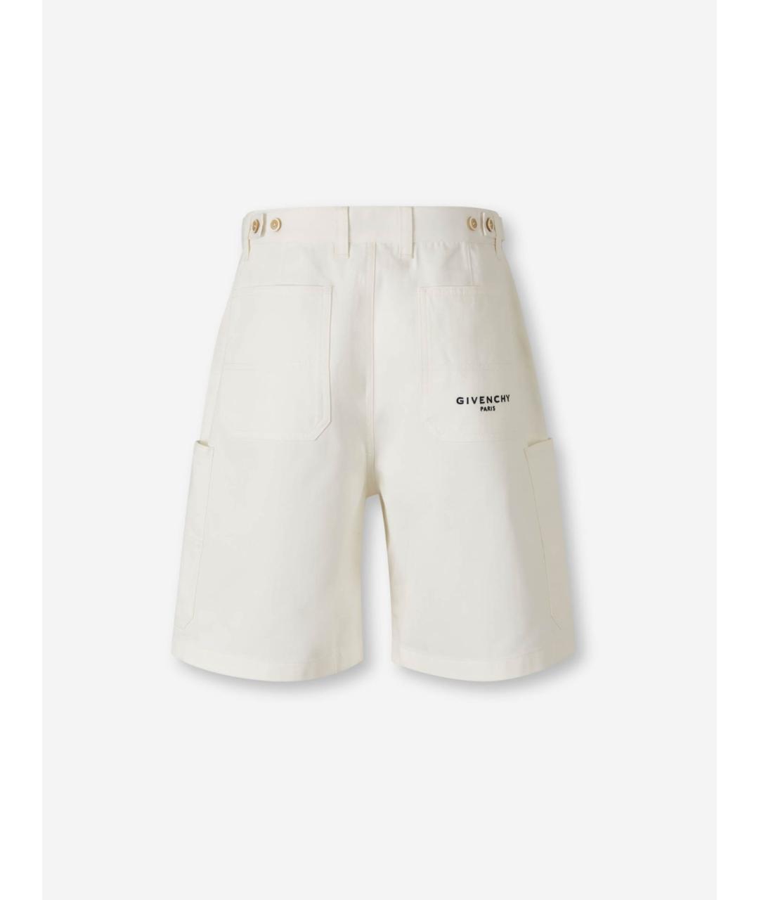 GIVENCHY Белые хлопковые шорты, фото 3