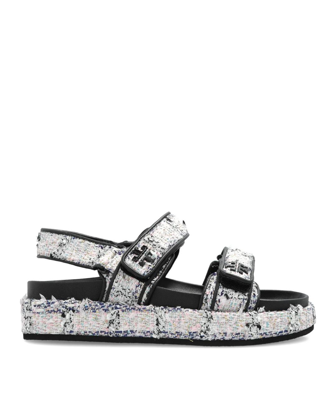 TORY BURCH Мульти текстильные босоножки, фото 1