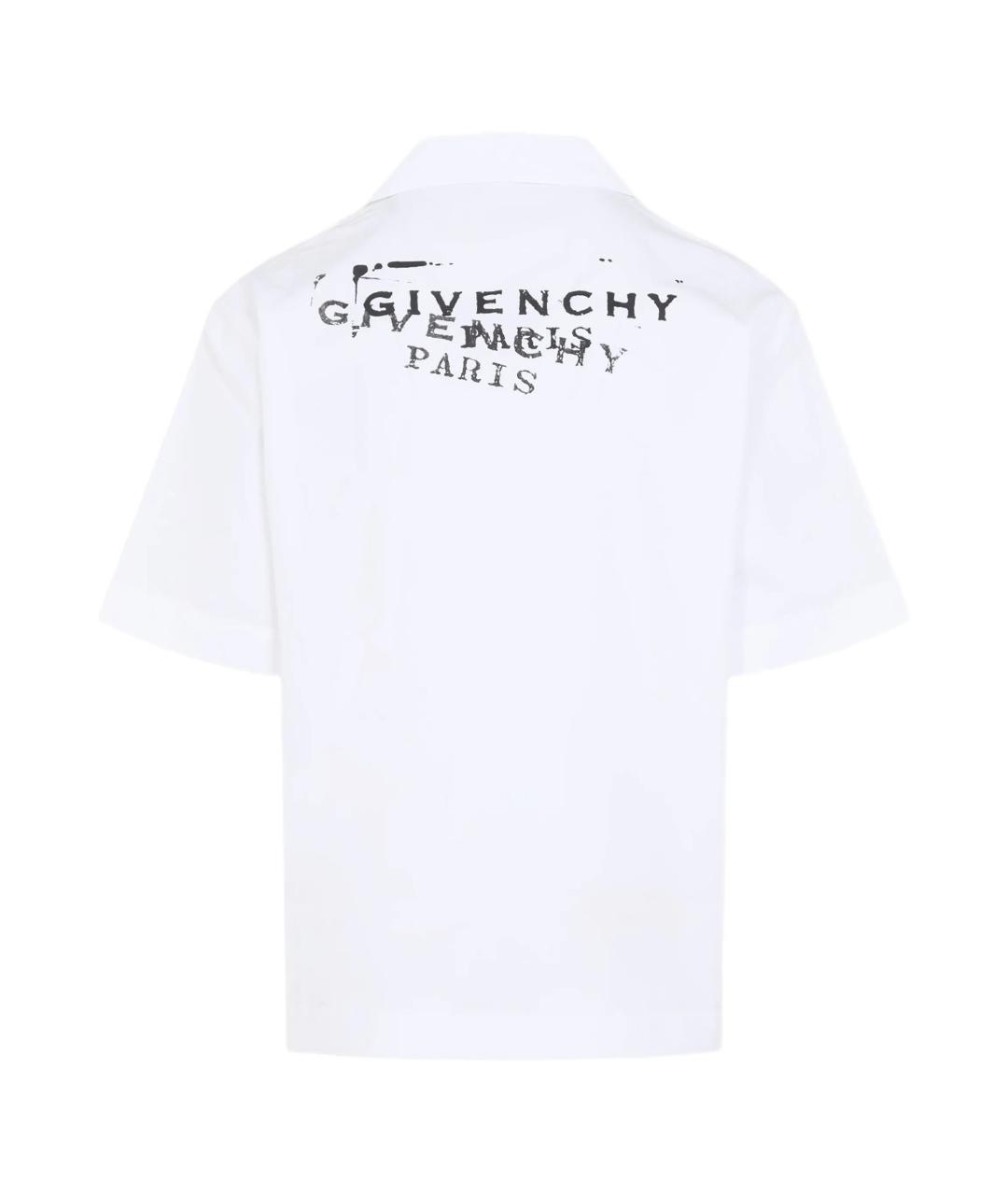 GIVENCHY Белая хлопковая кэжуал рубашка, фото 2