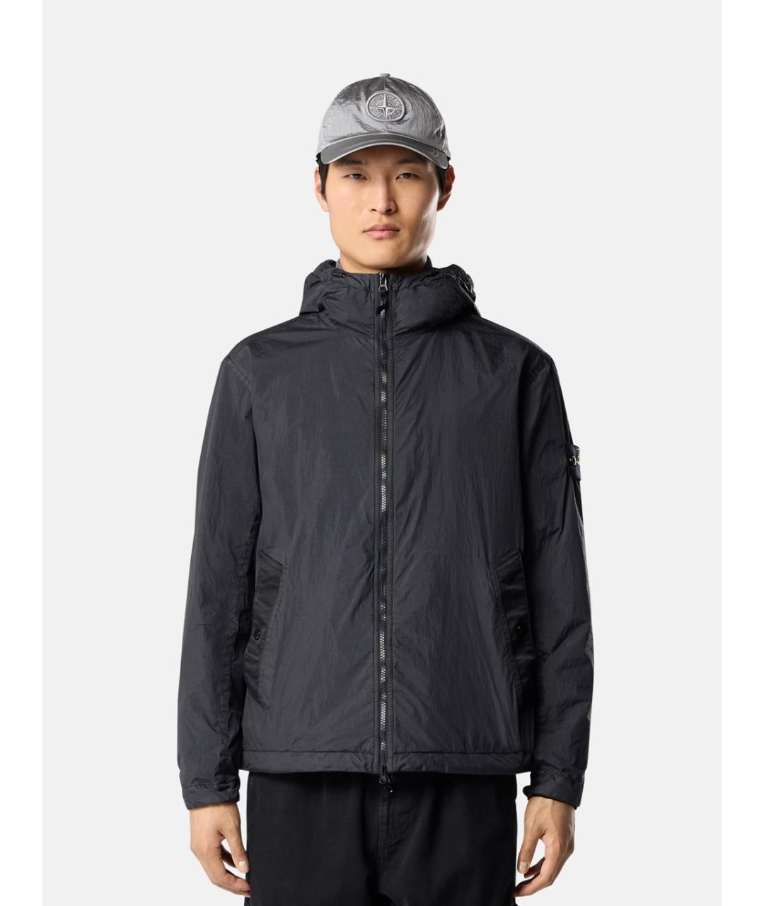 STONE ISLAND Черная полиамидовая куртка, фото 2