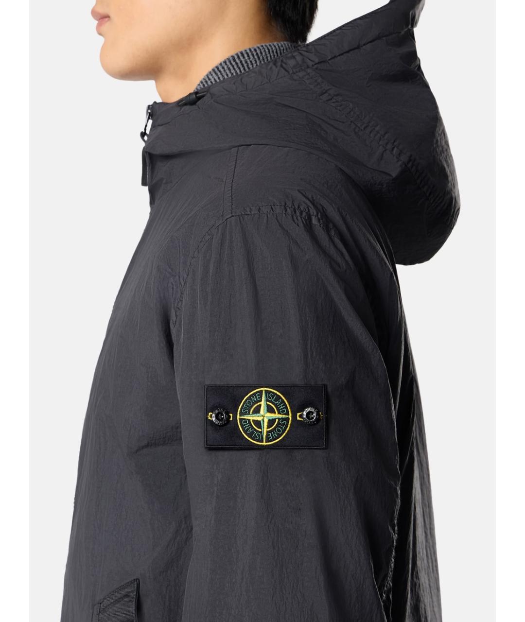 STONE ISLAND Черная полиамидовая куртка, фото 4